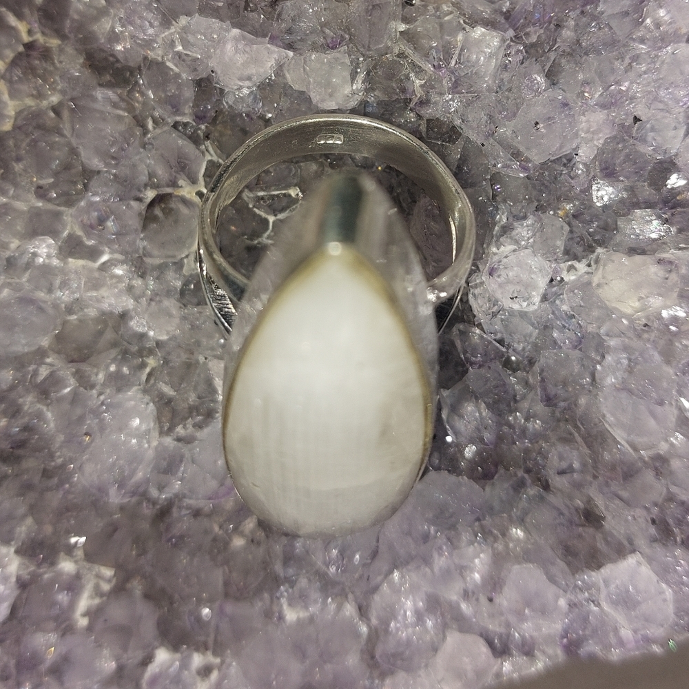 Faceted Moonstone Large Statement Ring - Picture 3 of 5